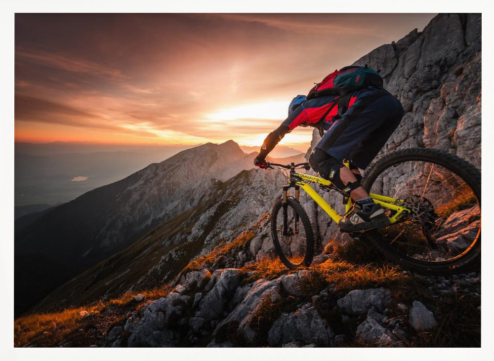 Golden hour high alpine ride Poster