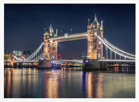 Night at The Tower Bridge Poster