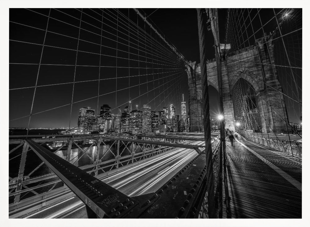 Brooklyn bridge lights Poster