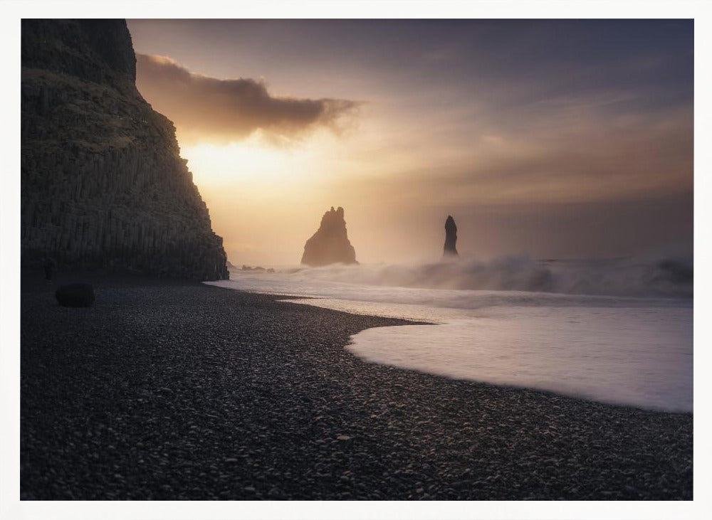 Reynisfjara sunrise Poster