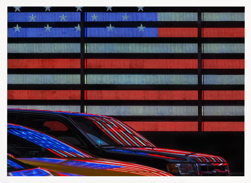 Stars and Stripes reflected Poster