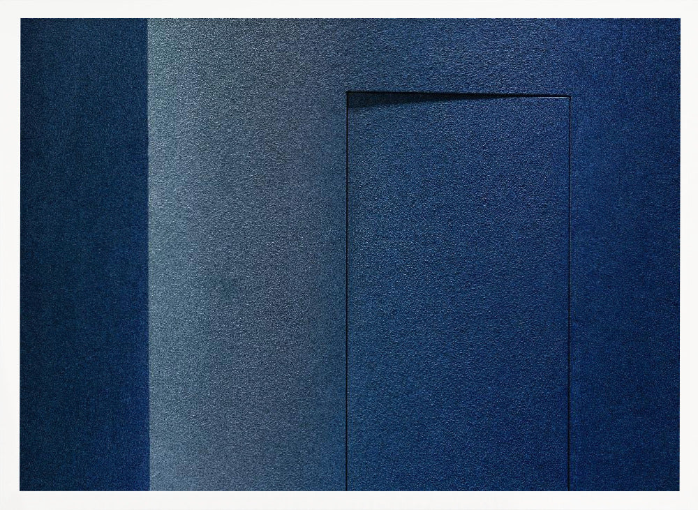 Blue minimalism or a secret door Poster