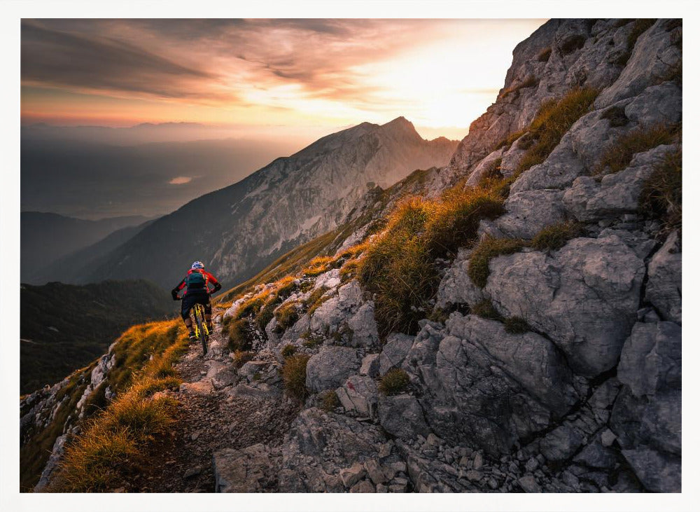 Sunset high alpine ride Poster