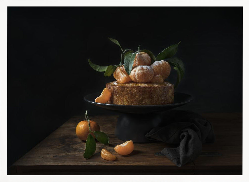 Polenta cake with sweet mandarines Poster