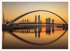 Sunrise at the Dubai Water Canal Poster