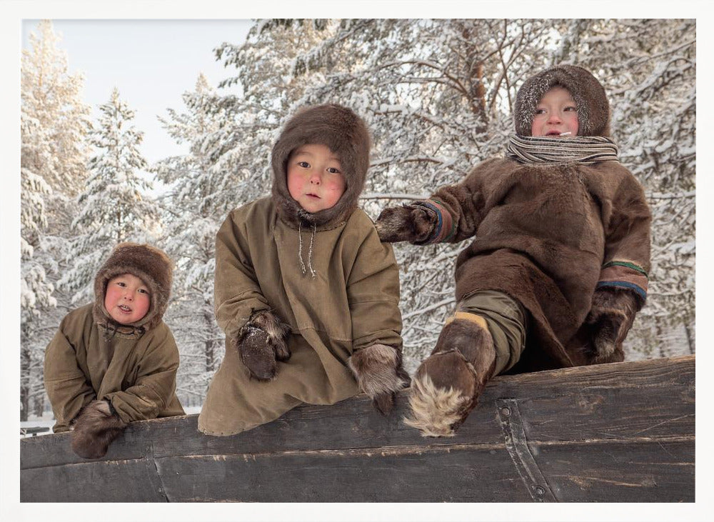 Kid's games in Northern Russia Poster