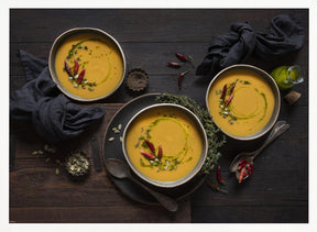 Leek and pumpkin spicy soup Poster