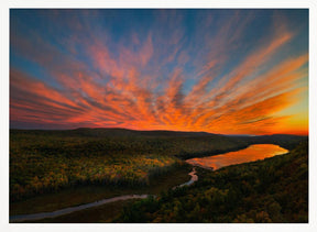 Sunset over Porcupine Mountains Poster