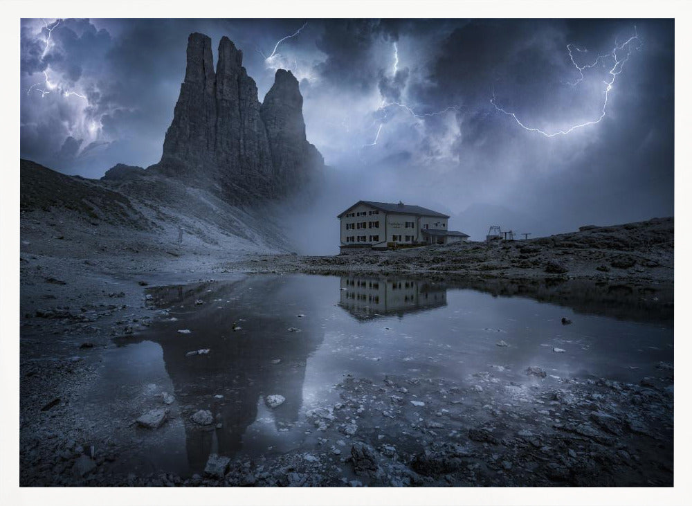 Thunderstorm in the Dolomites Poster