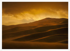 Sunset in Sand Storm Poster