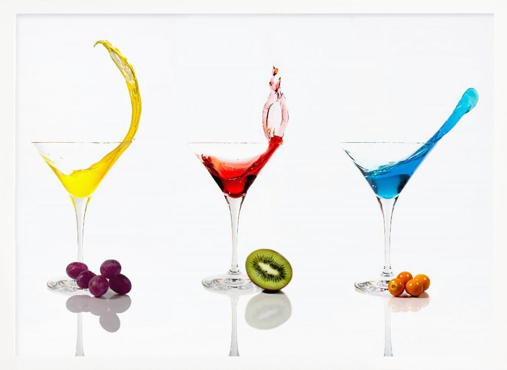 Cocktails and Fruit Poster