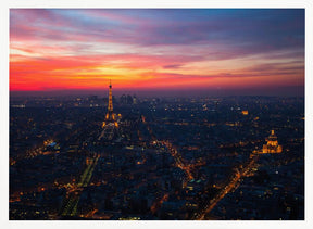 Paris Sunset from Montparnasse Poster