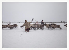 Jigori hunts reindeer I Poster