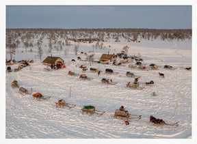 Morning in Nenets camp Poster