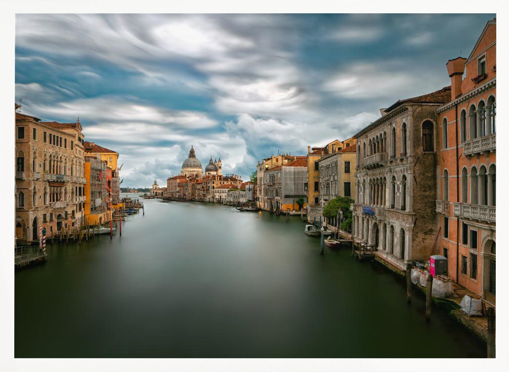 Stormy weather on the Grand Canal Poster