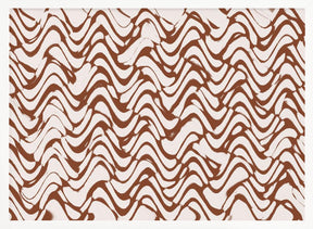 Wavey Beige Pattern Square Poster