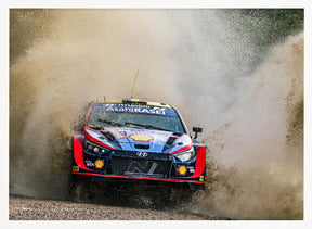 Hyundai WRC Rally Car Poster