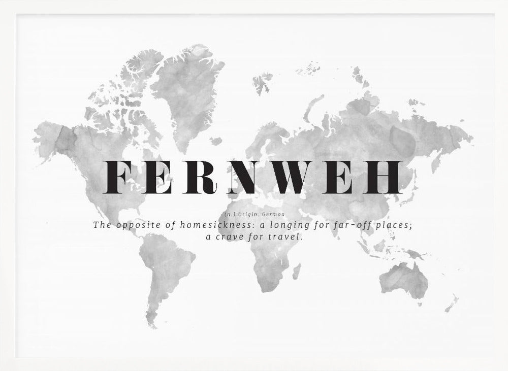 Fernweh world map Poster