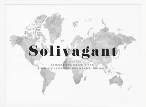 Solivagant world map Poster