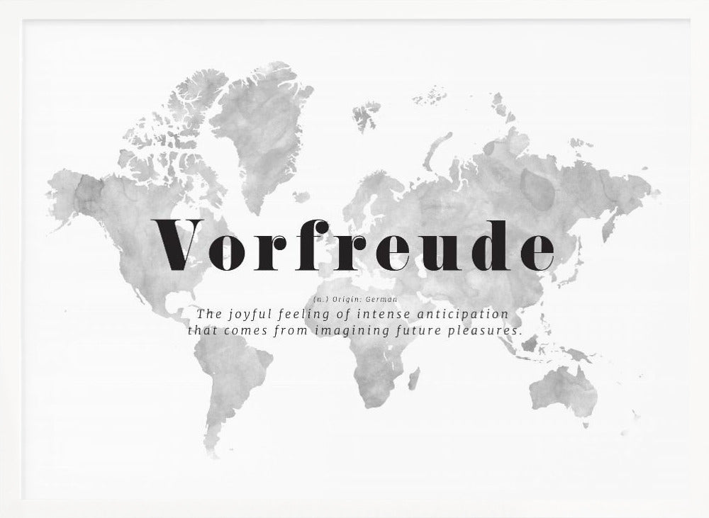 Vorfreude world map Poster