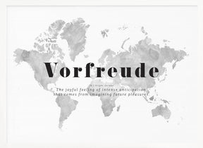 Vorfreude world map Poster