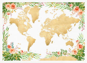 Blythe world map silhouette Poster