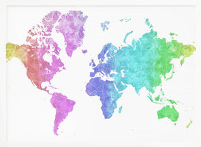 Jude watercolor world map Poster