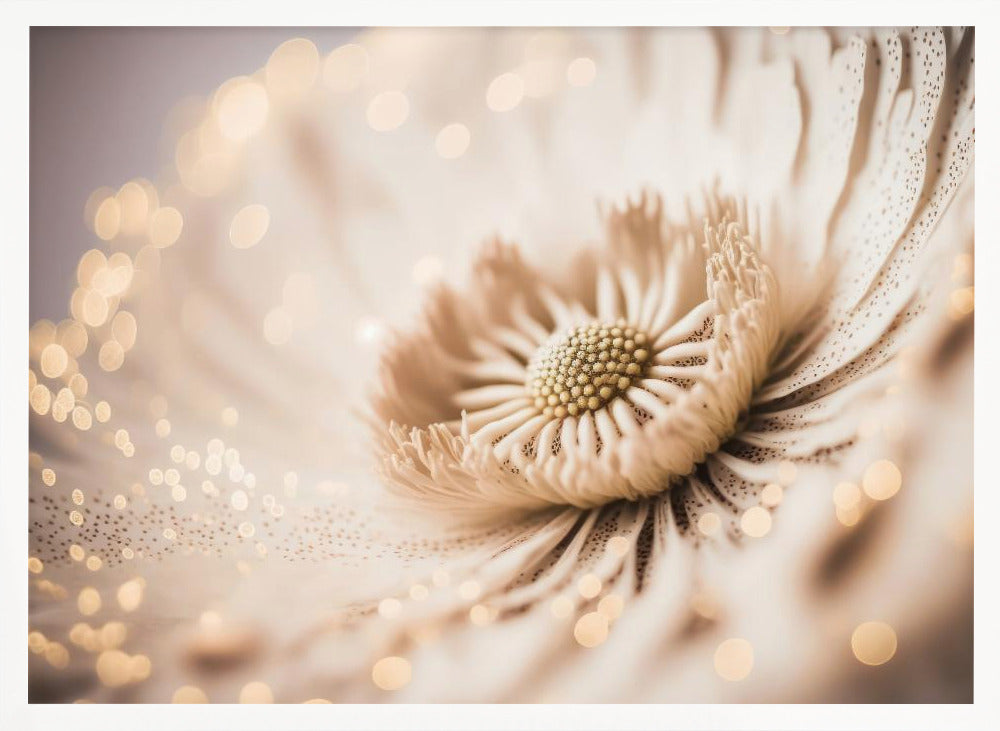 Beige Coral Flower Poster