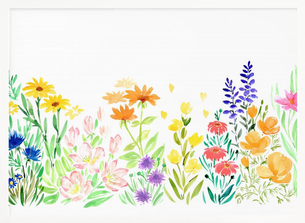 Watercolor wildflowers Poster