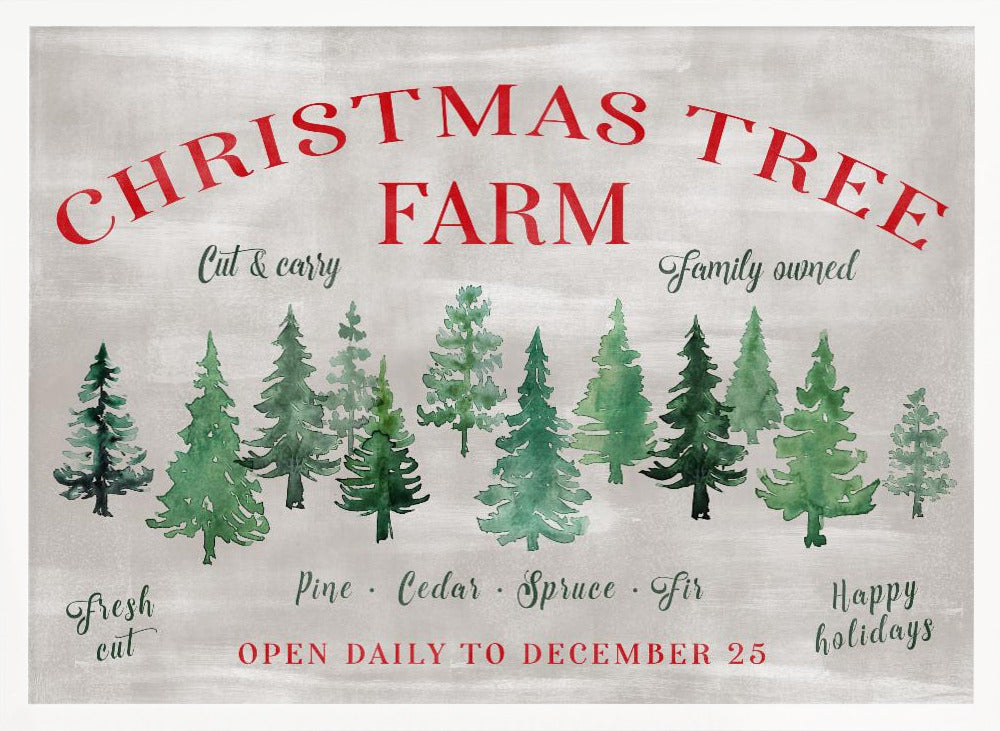 Christmas tree farm sign Poster