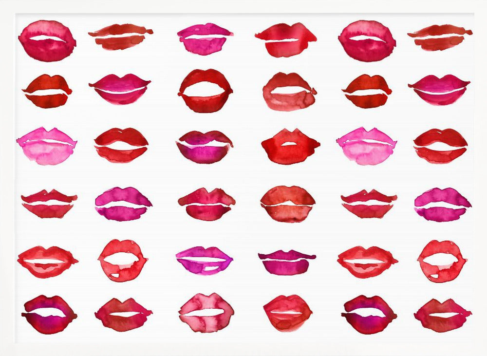 Lipstick kisses Poster