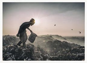 Worker at the dumpyard Poster