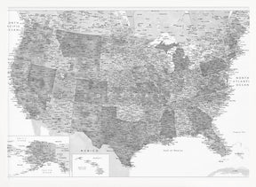 Highly detailed map of the United States Jimmy Poster