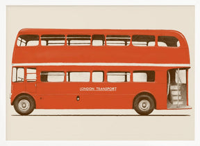 Red English Bus Poster