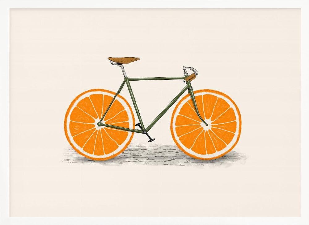 Orange Wheels Poster