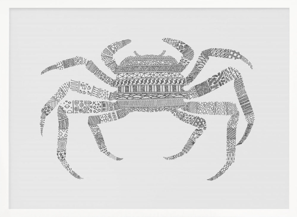 Crab Grey Poster Grey Poster