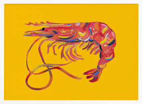 Prawn On Yellow Poster