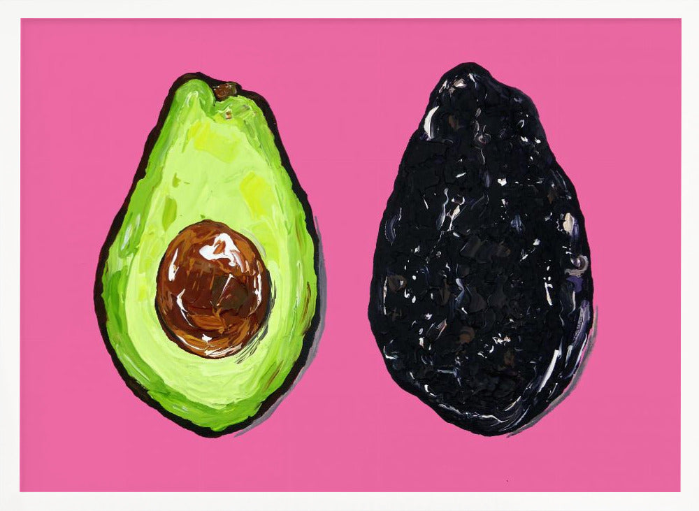 Avocado On Pink Poster