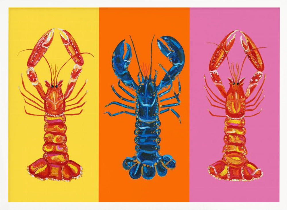 Lobster Langoustines Pop Art 3 Poster