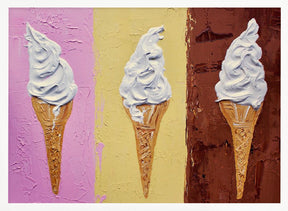 Ice Creams On Neapolitan Poster