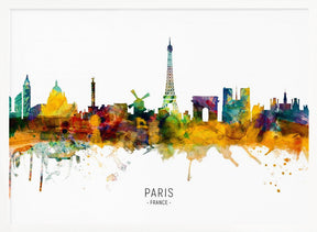 Paris France Skyline Poster