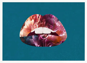 Floral Lips Poster