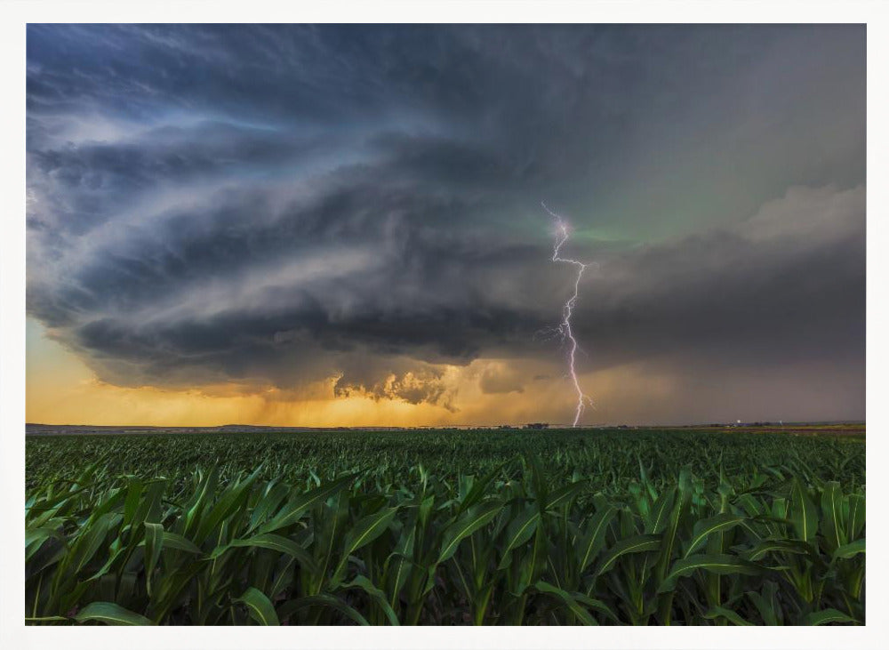 Supercell with Lightening Poster