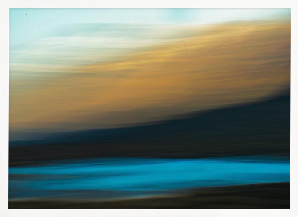 Blues and beige Poster