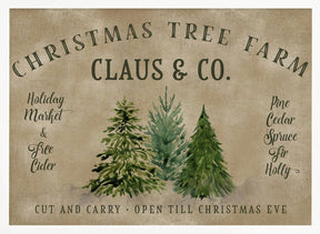 Vintage Christmas tree farm (1) Poster