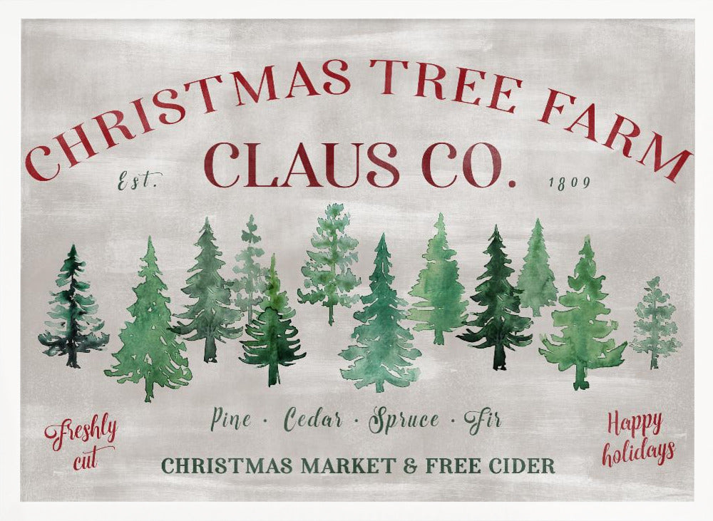 Vintage Christmas tree farm (2) Poster