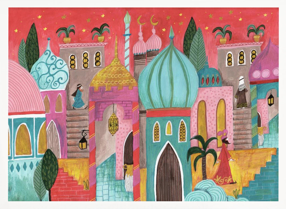 Pink Oriental city of Bethlehem Poster