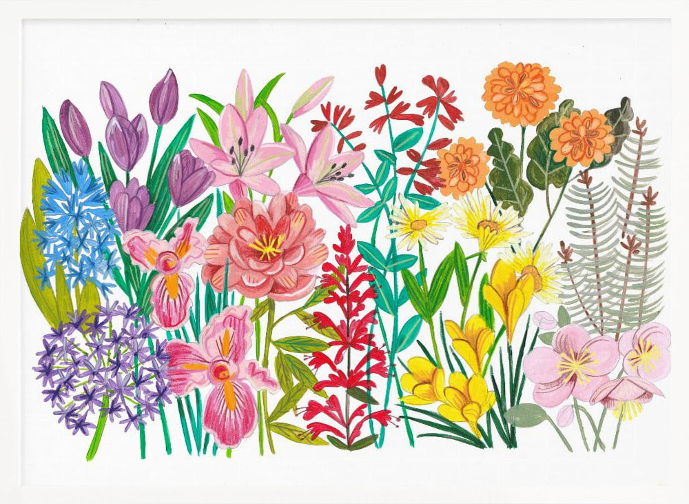 Flowers in the Garden Poster