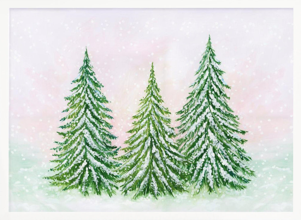 The snowy trees Poster