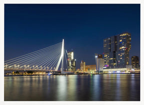 ROTTERDAM Erasmus Bridge at night Poster